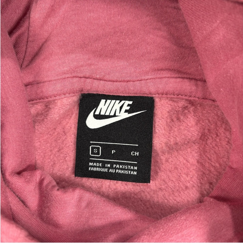 Nike‎ Sportswear Essential Womens Pink Funnel Neck Fleece Pullover Hoodie Size S - Picture 4 of 8